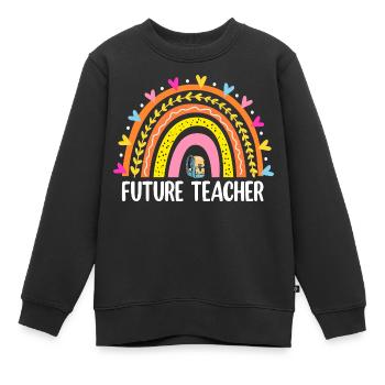 Future Teacher - Kinder Premium Organic Sweatshirt - Schwarz - Vorne - AI Model Kid Female (0cm)