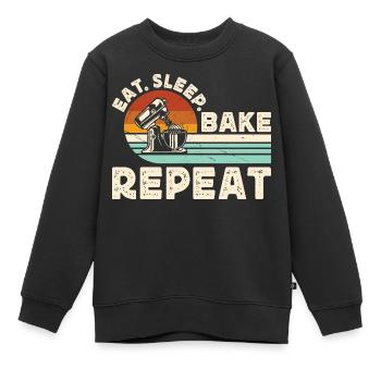 Backen Bäcker Bäckerei - Kinder Premium Organic Sweatshirt - Schwarz - Vorne - AI Model Kid Female (0cm)