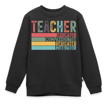 Teacher - Kinder Premium Organic Sweatshirt - Schwarz - Vorne - AI Model Kid Female (0cm)