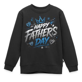 Alles Gute zum Vatertag-Chart – Vatertag - Kinder Premium Organic Sweatshirt - Schwarz - Vorne - AI Model Kid Female (0cm)