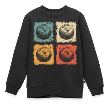 Quilling Skittles Graphique rétro pour le club Skittles - Sweat Premium enfant bio - noir - Devant - AI Model Kid Female (0cm)