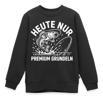 Grundel Angler - Kinder Premium Organic Sweatshirt - Schwarz - Vorne - AI Model Kid Female (0cm)