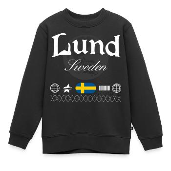 Lund Schweden Streetwear Reise Souvenir - Kinder Premium Organic Sweatshirt - Schwarz - Vorne - AI Model Kid Female (0cm)
