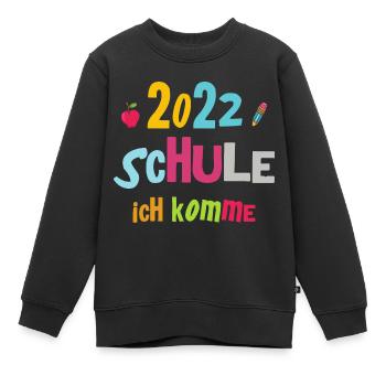 2022 Schule Ich Komme Erstklässler Schulstart Deko - Kinder Premium Organic Sweatshirt - Schwarz - Vorne - AI Model Kid Female (0cm)
