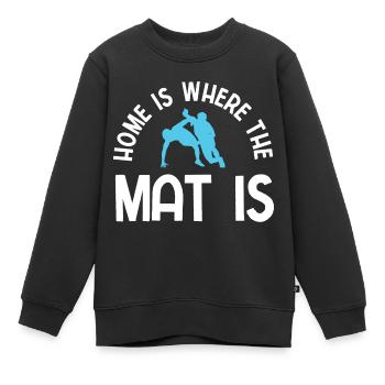 Grappling Martial Arts Wrestling - Kinder Premium Organic Sweatshirt - Schwarz - Vorne - AI Model Kid Female (0cm)