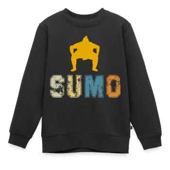 Sumo - Kinder Premium Organic Sweatshirt - Schwarz - Vorne - AI Model Kid Female (0cm)