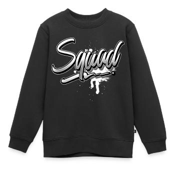 Squad - Kinder Premium Organic Sweatshirt - Schwarz - Vorne - AI Model Kid Female (0cm)