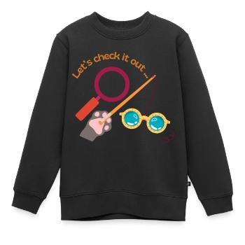 Let's check it out - Kinder Premium Organic Sweatshirt - Schwarz - Vorne - AI Model Kid Female (0cm)