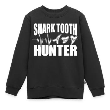 Chasseur de dents de requin Dent de requin Dent de requin Dents de requin - Sweat Premium enfant bio - noir - Devant - AI Model Kid Female (0cm)