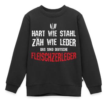 Metzger - Kinder Premium Organic Sweatshirt - Schwarz - Vorne - AI Model Kid Female (0cm)