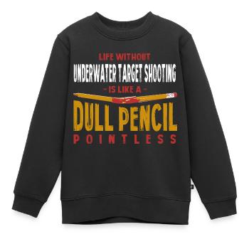 Funny Underwater Target Shooter Humor Underwater - Kinder Premium Organic Sweatshirt - Schwarz - Vorne - AI Model Kid Female (0cm)