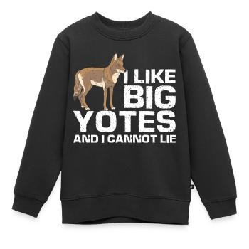 Conception de coyote pour les réacteurs de coyote - Sweat Premium enfant bio - noir - Devant - AI Model Kid Female (0cm)