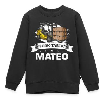 Lagerarbeiter für Staplerfahrer und Gabelstapler - Kinder Premium Organic Sweatshirt - Schwarz - Vorne - AI Model Kid Female (0cm)
