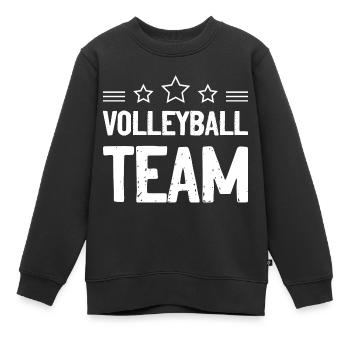 Volleyball Team - Kinder Premium Organic Sweatshirt - Schwarz - Vorne - AI Model Kid Female (0cm)