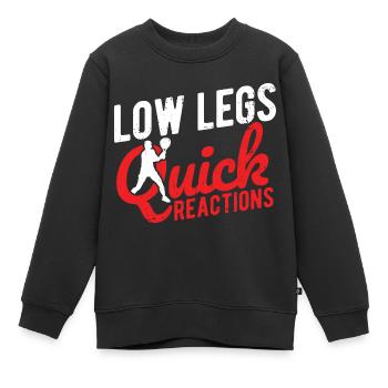 Tennisplatz Spruch Für Tennis - Kinder Premium Organic Sweatshirt - Schwarz - Vorne - AI Model Kid Female (0cm)
