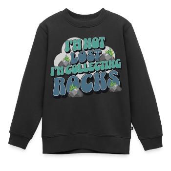 Geologe Steine Sammler - Kinder Premium Organic Sweatshirt - Schwarz - Vorne - AI Model Kid Female (0cm)