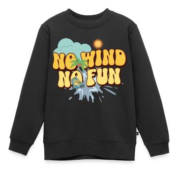 Kitesurf Kitesurfer Kiteboard - Kinder Premium Organic Sweatshirt - Schwarz - Vorne - AI Model Kid Female (0cm)
