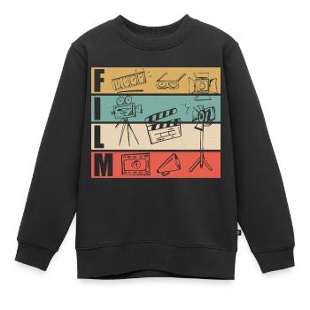 Filmemacher Film Regisseur - Kinder Premium Organic Sweatshirt - Schwarz - Vorne - AI Model Kid Female (0cm)