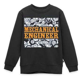 Ingénieur en mécanique Génie mécanique - Sweat Premium enfant bio - noir - Devant - AI Model Kid Female (0cm)