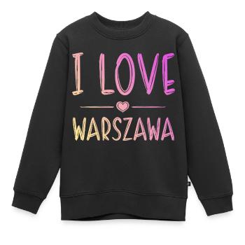 I Love Warschau - Kinder Premium Organic Sweatshirt - Schwarz - Vorne - AI Model Kid Female (0cm)
