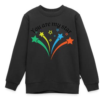 Dictons de bébé Vêtements pour bébés Vêtements pour enfants - Sweat Premium enfant bio - noir - Devant - AI Model Kid Female (0cm)