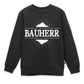 Bauherr Haus Bau - Kinder Premium Organic Sweatshirt - Schwarz - Vorne - AI Model Kid Female (0cm)