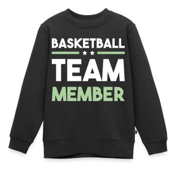 Équipe de basket-ball - Sweat Premium enfant bio - noir - Devant - AI Model Kid Female (0cm)