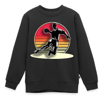 Handball Handballer - Kinder Premium Organic Sweatshirt - Schwarz - Vorne - AI Model Kid Female (0cm)