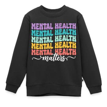 Mental Health Matters - Kinder Premium Organic Sweatshirt - Schwarz - Vorne - AI Model Kid Female (0cm)