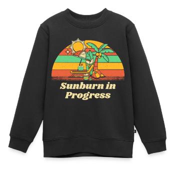 Coup de soleil en cours Bronzage sur la plage - Sweat Premium enfant bio - noir - Devant - AI Model Kid Female (0cm)