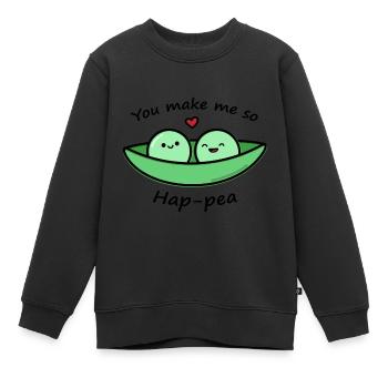 Pois mignon - Sweat Premium enfant bio - noir - Devant - AI Model Kid Female (0cm)