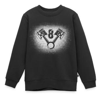 Conception de moteur V8 pour les ventilateurs de voiture à huit cylindres - Sweat Premium enfant bio - noir - Devant - AI Model Kid Female (0cm)