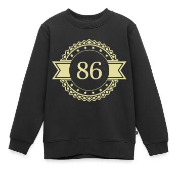 86 Emblème numérique - Sweat Premium enfant bio - noir - Devant - AI Model Kid Female (0cm)