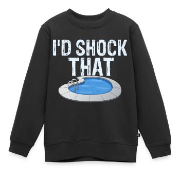 Pool Guy Design pour PoolBoy et Pool Cleaner - Sweat Premium enfant bio - noir - Devant - AI Model Kid Female (0cm)