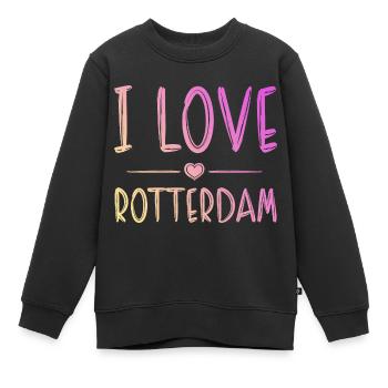 J’adore Rotterdam - Sweat Premium enfant bio - noir - Devant - AI Model Kid Female (0cm)