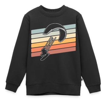 Kitesurfer Kiteboard Kitesurfen Kitesurf - Kinder Premium Organic Sweatshirt - Schwarz - Vorne - AI Model Kid Female (0cm)