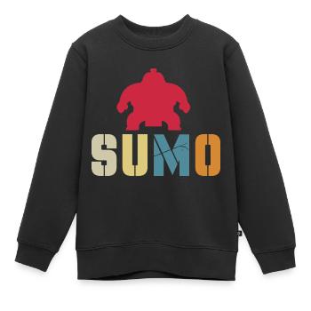 Sumo - Kinder Premium Organic Sweatshirt - Schwarz - Vorne - AI Model Kid Female (0cm)