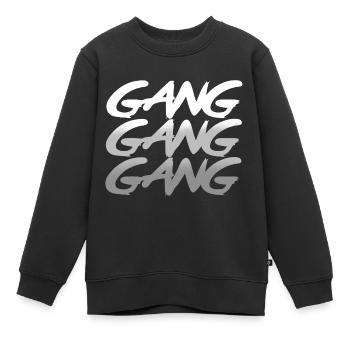 Gang - Kinder Premium Organic Sweatshirt - Schwarz - Vorne - AI Model Kid Female (0cm)