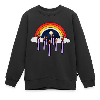 Himmel Trauer Jenseits Tod Trauern Regenbogen Gott - Kinder Premium Organic Sweatshirt - Schwarz - Vorne - AI Model Kid Female (0cm)