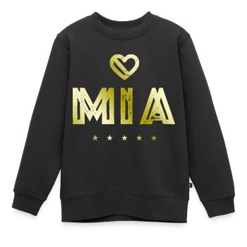 Mia Coeur - Sweat Premium enfant bio - noir - Devant - AI Model Kid Female (0cm)