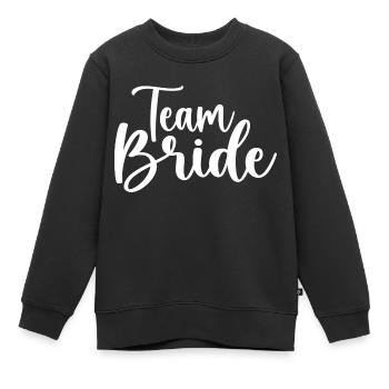 Team Braut - Kinder Premium Organic Sweatshirt - Schwarz - Vorne - AI Model Kid Female (0cm)