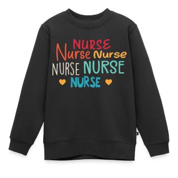 Krankenschwester - Geschenk Krankenschwester - Kinder Premium Organic Sweatshirt - Schwarz - Vorne - AI Model Kid Female (0cm)