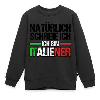 Italien Italiener Vaffanculo - Kinder Premium Organic Sweatshirt - Schwarz - Vorne - AI Model Kid Female (0cm)