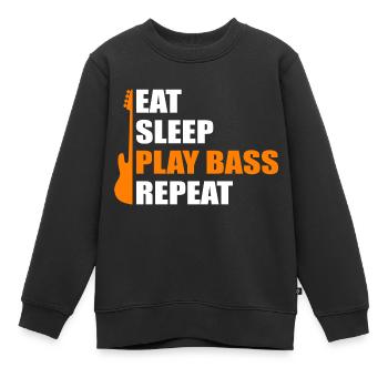 bass player Bassgitarre Bassist E-Bass Bassspieler - Kinder Premium Organic Sweatshirt - Schwarz - Vorne - AI Model Kid Female (0cm)