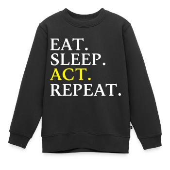 Schauspielen Darsteller Schauspieler - Kinder Premium Organic Sweatshirt - Schwarz - Vorne - AI Model Kid Female (0cm)