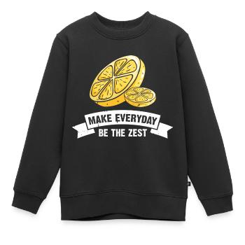 Lemon Design Lemonades Stand Boss Vente de citron - Sweat Premium enfant bio - noir - Devant - AI Model Kid Female (0cm)