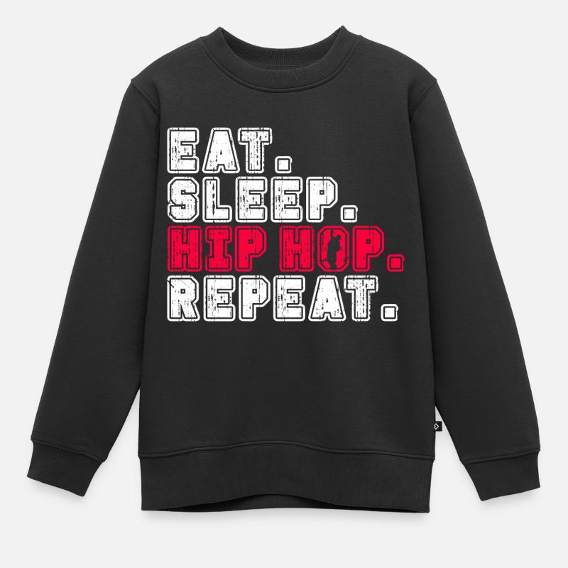 Hip Hop - Sweat Premium enfant bio - noir