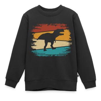 T-Rex - Kids Premium Organic Sweatshirt - black - Front - AI Model Kid Female (0cm)