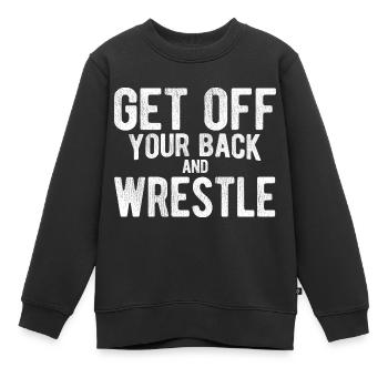 Grappling Martial Arts Wrestling - Kinder Premium Organic Sweatshirt - Schwarz - Vorne - AI Model Kid Female (0cm)