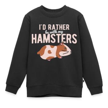 Nagetier Hamster - Kinder Premium Organic Sweatshirt - Schwarz - Vorne - AI Model Kid Female (0cm)
